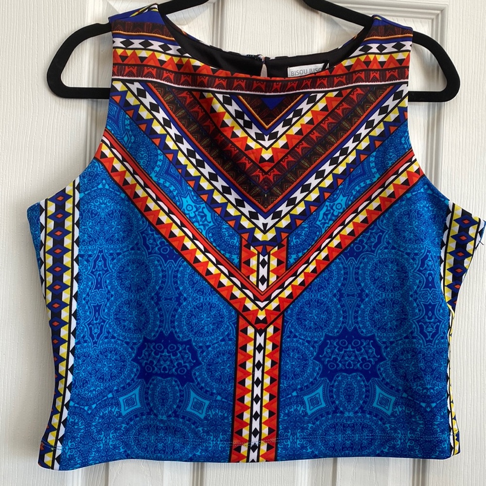 NWT Crop top, multi colored top.